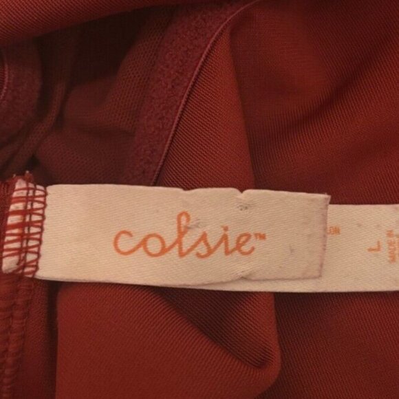 Colsie Women's Size Large SUPER SOFT Red Checkered Velvet Tank Crop Top - Picture 5 of 6